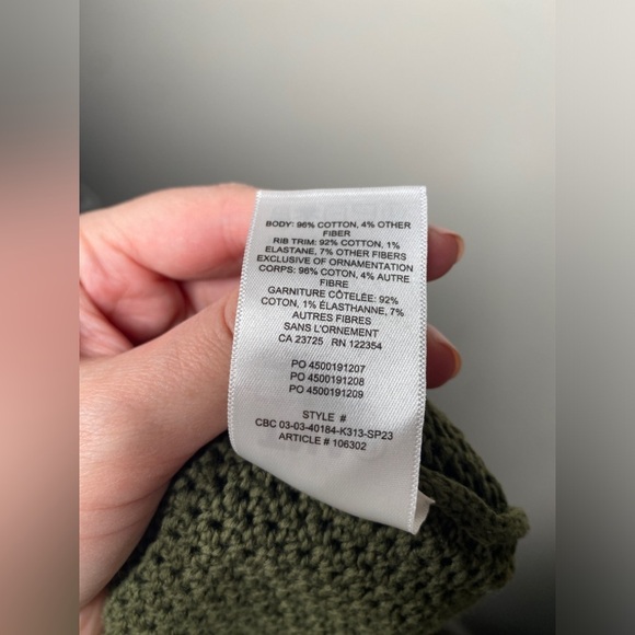 Aritzia TNA Alameda Crochet Crewneck Sweater // Fatigue - Picture 9 of 9